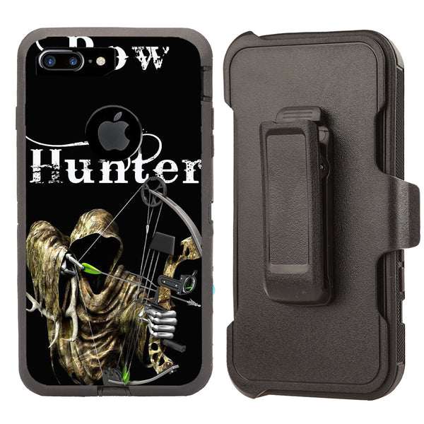 Shockproof Case for Apple iPhone 7+ 8+ Bow Hunter Cover Clip Rugged Heavy