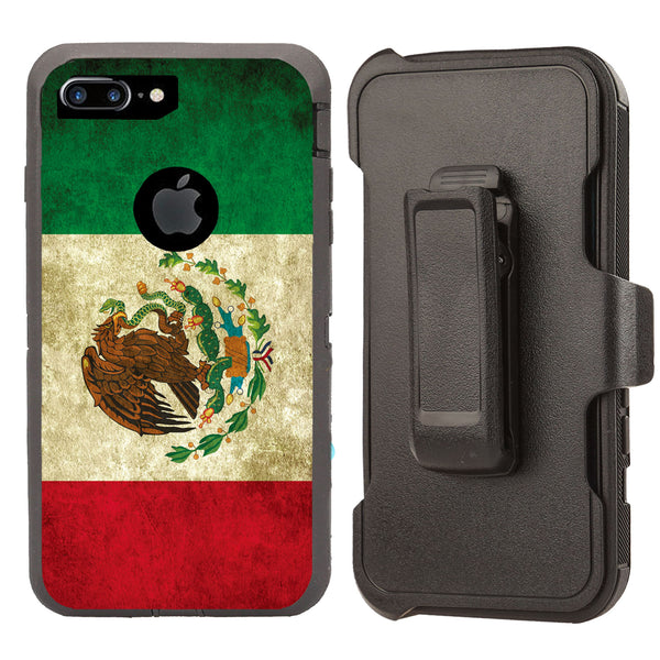 Shockproof Case for Apple iPhone 7+ 8+ Mexico Flag  Cover Clip Rugged Heavy