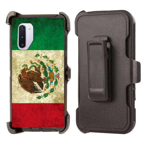Samsung Galaxy Note 10 Shockproof Case Cover Clip Mexico Flag