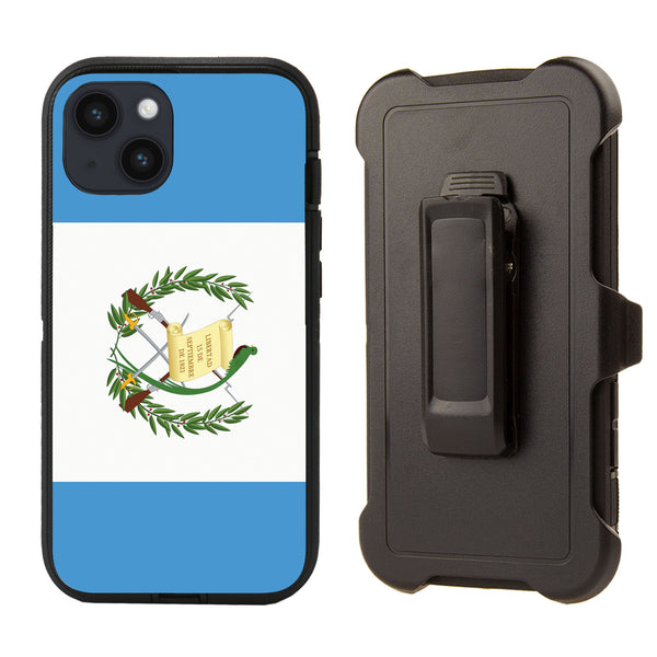 Shockproof Case for Apple iPhone 14 Guatemal Flag Cover Clip Rugged Heavy Duty