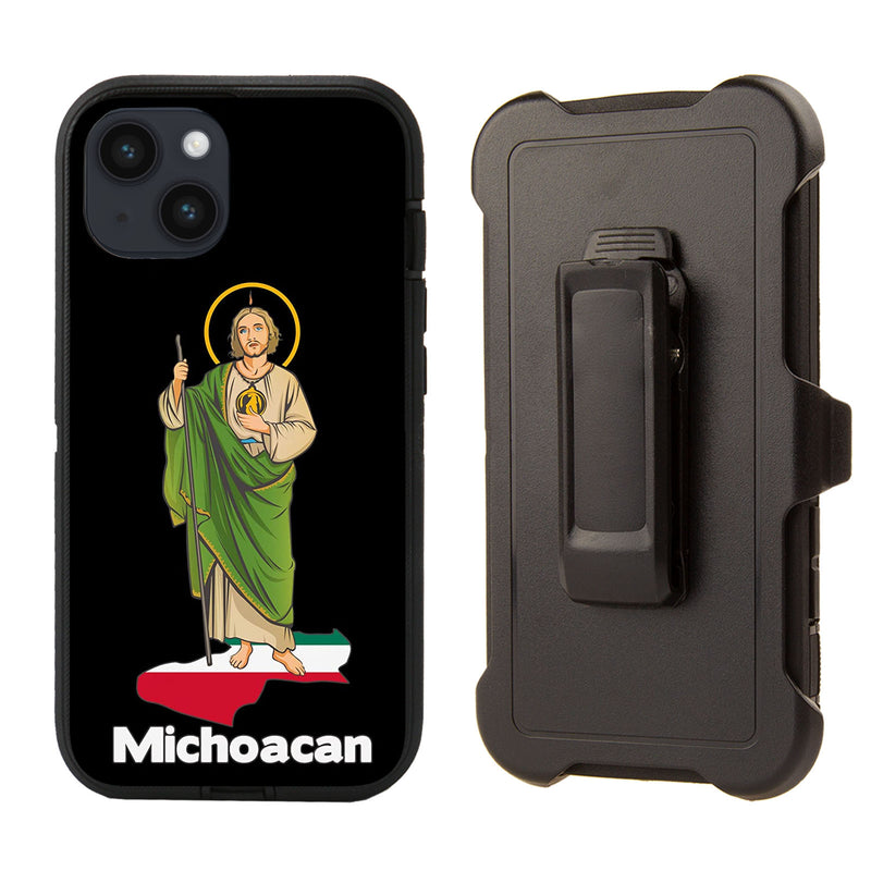 Shockproof Case for Apple iPhone 14 Michoacan San Judas St. Jude Cover Rugged