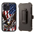 Shockproof Case for Apple iPhone 14 Pro RippedEagle USA Flag Ripped Cover Rugged
