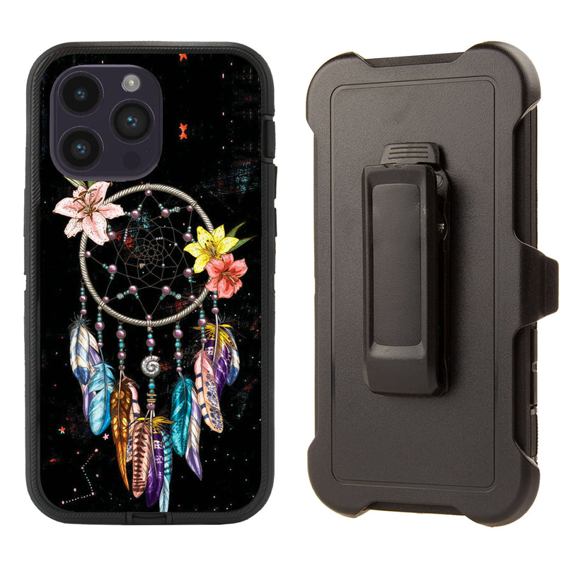 Shockproof Case for Apple iPhone 14 Pro Dream Catcher Cover Rugged Heavy Duty