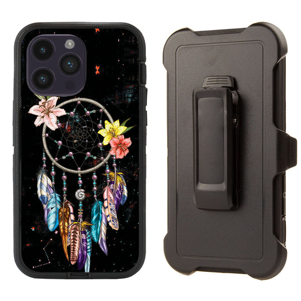Shockproof Case for Apple iPhone 14 Pro Max Dream Catcher Cover Rugged Heavy