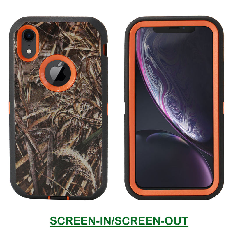 Shockproof Case for Apple iPhone XR Camouflage Clip Cover Rugged Heavy Duty