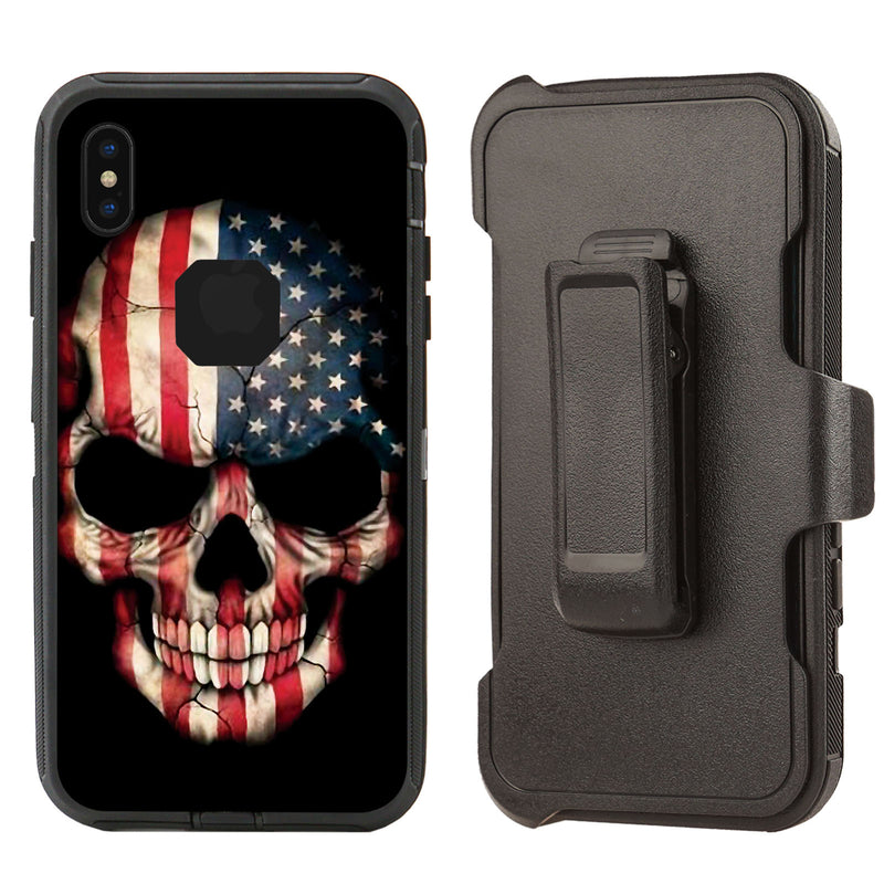 Shockproof Case for Apple iPhone XS Max Skull Flag