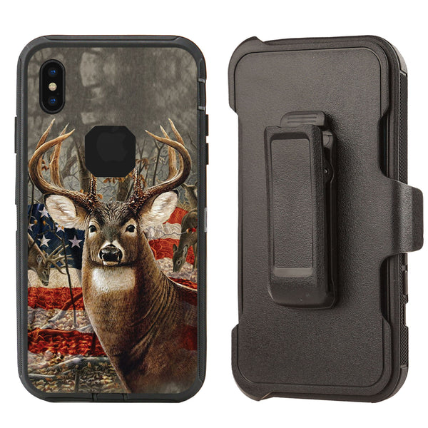 Shockproof Case for Apple iPhone XS Max Deer Flag