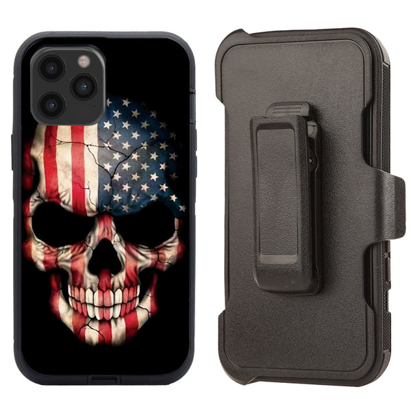 Shockproof Case for Apple iPhone 11 Pro Max  Cover Clip Skull Flag