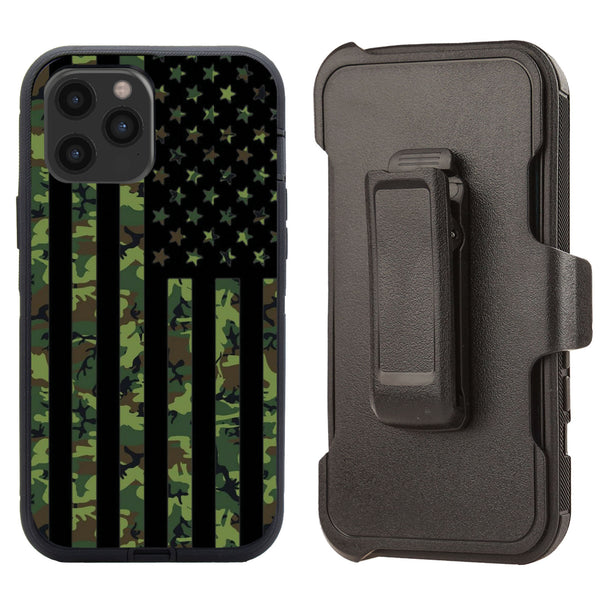 Shockproof Case for Apple iPhone 11 Pro Max  Cover Clip Military Flag