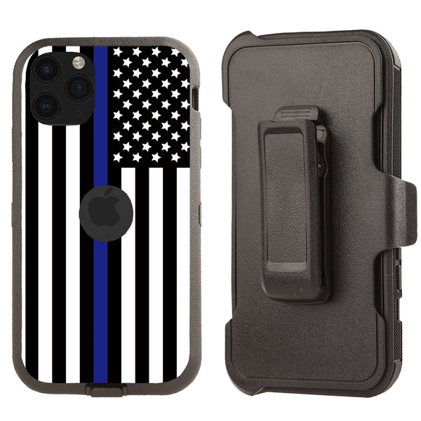 Shockproof Case for Apple iPhone 11 Pro Max Police Flag Cover Rugged Heavy Duty