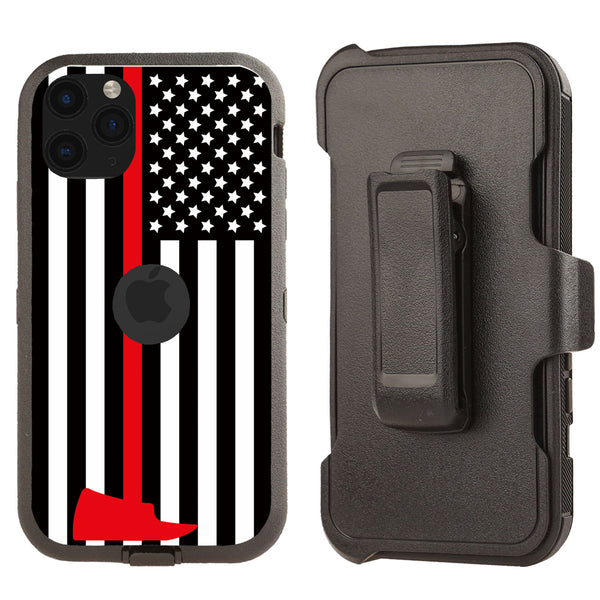 Shockproof Case for Apple iPhone 11 Pro Max Fire Department Flag Cover Clip