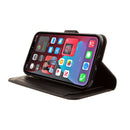 Premium Synthetic Leather Wallet Case for Apple iPhone 11 Pro Max With Extra Credit Card Holder Stand Black