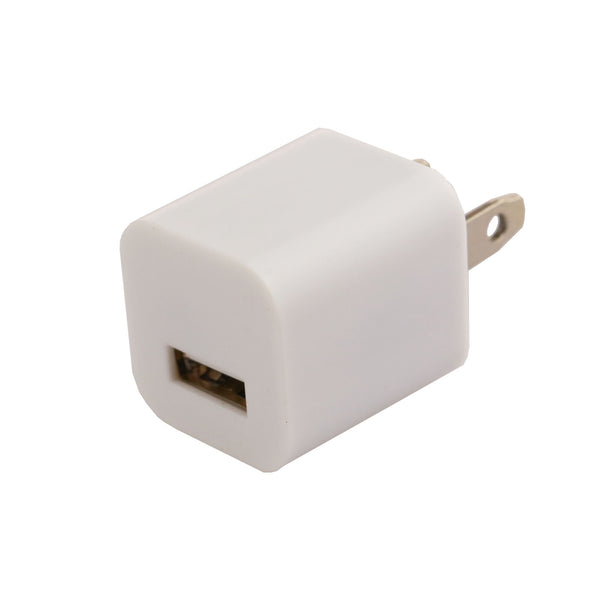 White 1A USB Power Adapter AC Home Wall Charger US Plug Blocks