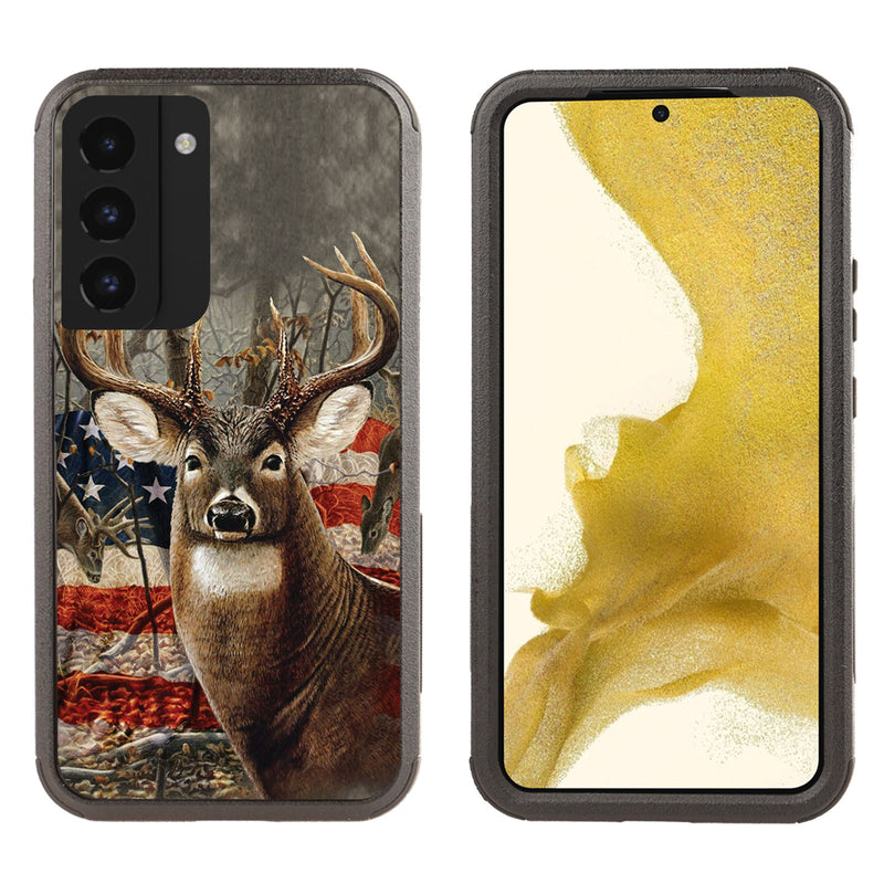 Shockproof Case for Samsung Galaxy S22 Cover Deer Flag
