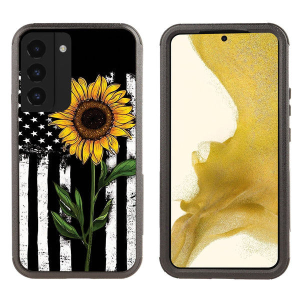 Shockproof Case for Samsung Galaxy S22 Cover Sunflower Flag
