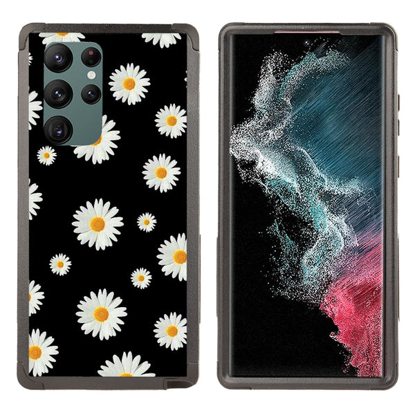 Shockproof Case for Samsung Galaxy S22 Ultra Cover Daisy Flower