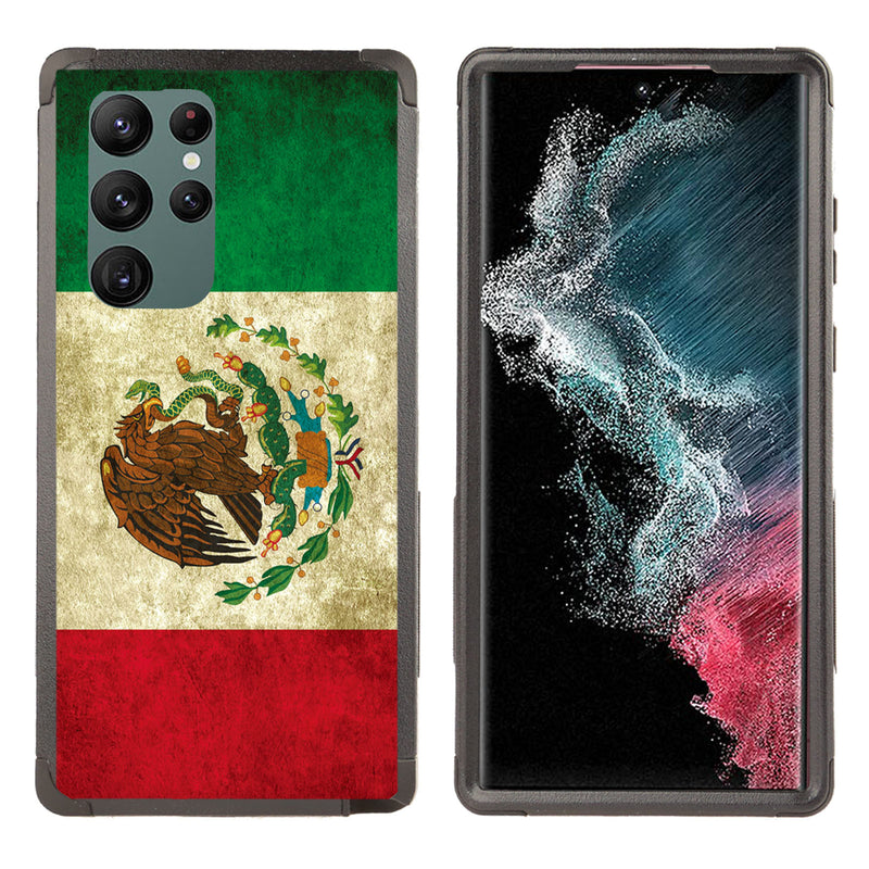 Shockproof Case for Samsung Galaxy S22 Ultra Cover Mexico Flag