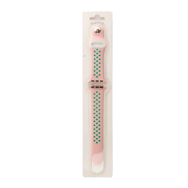 Silicone Sports iWatch Band Strap with Holes for Apple Watch Series SE 6 5 4 3 2 Pink