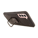 For Samsung S21 Plus Armor Magnetic Case Hybrid Metal Ring Holder Stand Black