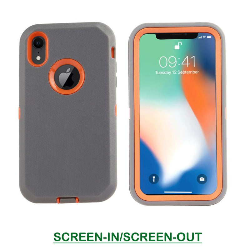 Shockproof Case for Apple iPhone XR Screen Protector Cover Clip Rugged Heavy