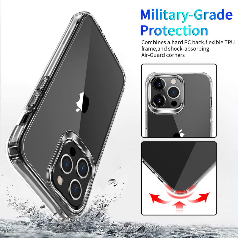 Clear Hard Acrylic Shockproof Antiscratch Case Cover for Apple iphone 12 6.1"